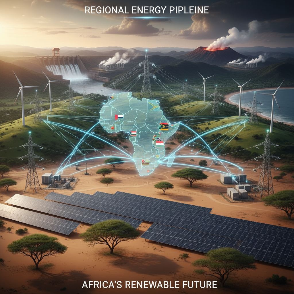 Renewable energy infrastructure across multiple African countries representing regional pipeline
